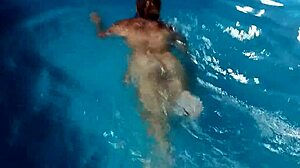 scorching day has redhead da belan stripping nude by the pool