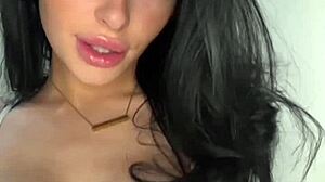 Horny American Teen Exchange Student Fingers Herself To Squirting Orgasm On Webcam