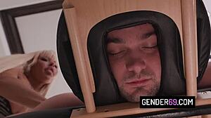 Busty Shemale Brittney Kade Blowjobs Client Crossdresses Hardcore Fuck