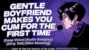Sweet boyfriend! Gentle moans make you orgasm first time in erotic roleplay audio