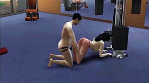 Raven Works Out Hard in Gym with Big Tits Bouncing Wildly