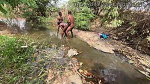 Curvy Ebony BBW Flashes Fat Pussy at Stream Ready for Public Devouring