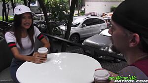 Tuktukpatrol petite Thai teen 18+ slurps monster cock before hardcore facial cumshot