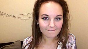 Diana 19 Teases Stepbrother with Slow Fingering Tease in Secret Room