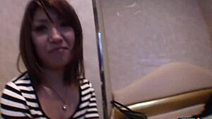 Cute brunette gets fingered bent over then rides cowgirl to hairy creampie dessert