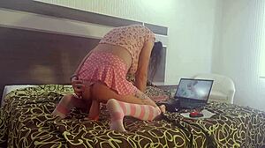 BIG TITS SLUT LOVES HUGE ANAL TOYS DEEP!