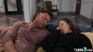 Teen Leana Lovings Joins Milf Stepmom in Taboo Family Foursome Fuck