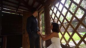 whoa, bride sneaks quickie doggy fuck right after altar vows
