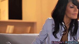 Classy glam teen's tight holes fingered before epic cum facial blast?