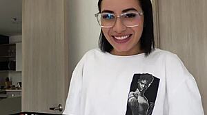 oh god, this petite latina teen's swollen meaty pussy throbs as i pump her rough in close pov