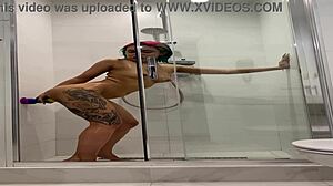 Cute Naked Teen Roxy Moans in Shower Masturbating Pretty Pussy with Toys Homemade Solo