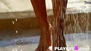 Exposing my petite bubble butt outdoors in lingerie