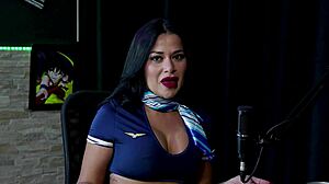 Tempted by Tifany Rocha's sheer red tease in wild swinger casting interview?