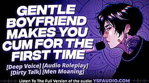 Sweet boyfriend! Gentle moans make you orgasm first time in erotic roleplay audio