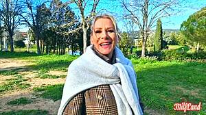 French milf Victoria's huge tits lingerie slut fantasies unfold