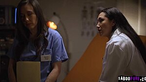 i think doctor vicki chase might play on nurse sinn sage's feelings for some intimate hospital fun.