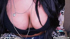 amateur brunette craves massive black cock for blowjob and facial cumshot