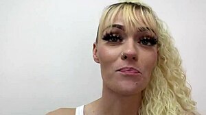 Blonde Coed Sucks Massive Cock and Gulps Huge Load!