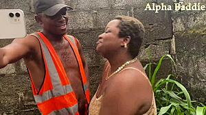 my wife deepthroats contractor while i film her beauty