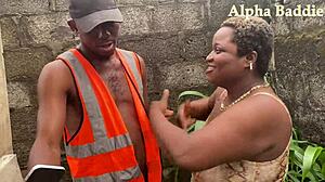 my wife deepthroats contractor while i film her beauty