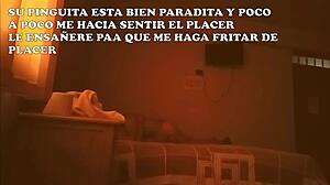 esposo me entrega a su ahijado para que lo estrene chupando su verga mientras me somete con esposas