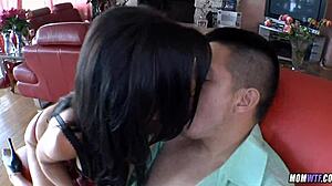 Milf cougar mother-in-law cheats outdoors flashing big tits ass in panties