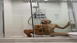 Cute Naked Teen Roxy Moans in Shower Masturbating Pretty Pussy with Toys Homemade Solo