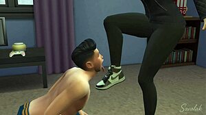 Femdom Beurette Cartoon Roughly Dominates Arab Slave