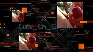 Stranger milf jerks cock for cash public outdoor oil