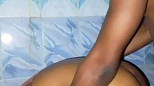 banging my big titted babe hard before her morning shower with that narrow ass and small waist gripping tight