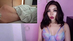 Horny blonde big-tits Latina wakes to pounding creampie orgasm fuck