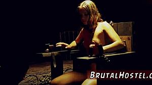 Rough bdsm massage pumps swollen teen pussy slave domination hardcore