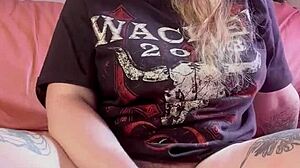 girl moans loud shoving huge dildo deep in hairy pussy till orgasm