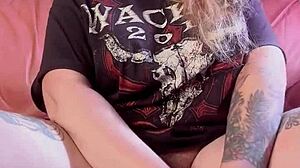 girl moans loud shoving huge dildo deep in hairy pussy till orgasm