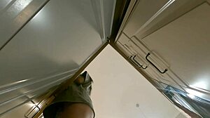 wanna peek at this petite brunette's tight shaved pussy up close?