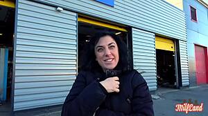 Sabrina milf grabs two cocks anal fucks group style hot brunette