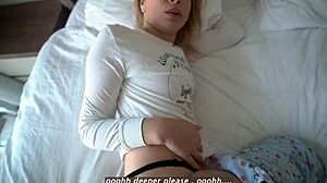 Step sister's tight pussy orgasms dreaming of step bro's cock creampie inside