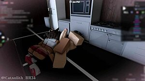 Cheerleader bends over cafe counter for late night creampie fuck