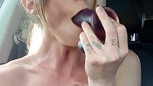 big tits flashing nude in public car outdoor thrill