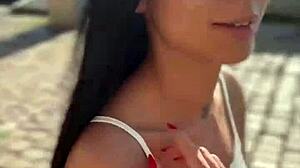 brunette cara mella deepthroats monster cock doggystyle german slut style