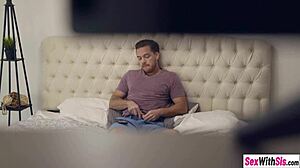 Petite Stepsis Audrey Royal Sucks Stepbro's Dick After Catching Him Watching Porn