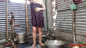 village indian wife anal fucked outdoor by husband friend webcam ranch