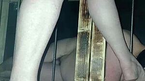 Maitresse Kantalis Bound In Club Cage And Carcan