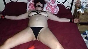 tied blindfolded to bed gagged waiting for stranger to choke and use me