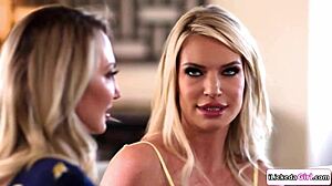 Stepdaughter dives into stepmoms' steamy threesome fun