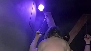 Maitresse Kantalis Bound In Club Cage And Carcan