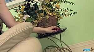 one cute asian's hairy pussy stuffed with toys in endless anal masturbation!