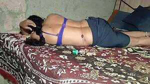 desi girlfriend moans in hindi during romantic indian village sex bath