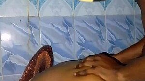 banging my big titted babe hard before her morning shower with that narrow ass and small waist gripping tight