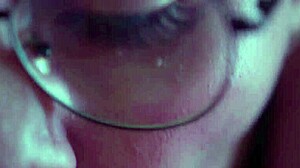 Watch her choke on that monster cock deepthroat gagging cumshot facial swallow